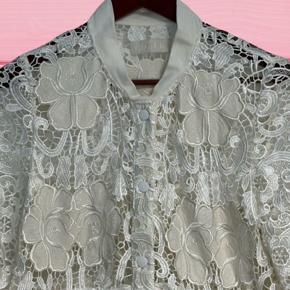 Chalk the Label Womens Jacket Size 4 White Lace Floral Fairy - Picture 5 of 12